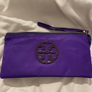 Purple Nylon Tory Burch Wristlet